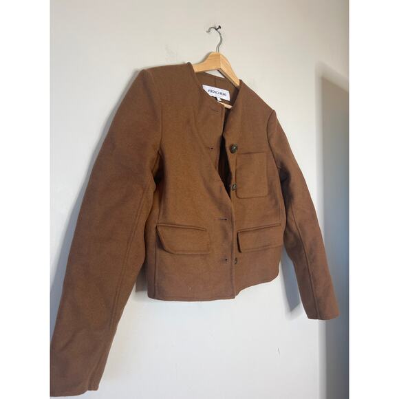 NEW Veronica Beard Lyssa Cropped Wool Blend Jacket Brown Size: 2 - Picture 3 of 7
